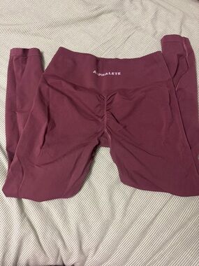 Alphalete Wine Ruched High-Rise Leggings